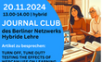 dekoratives Bild mit dem Text "Journal Club des Berliner Netzwerks Hybride Lehre"